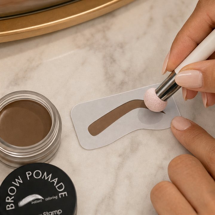 Archella – Waterproof Matte Brow Pomade Stamp Kit with 10 Reusable Templates + BUY 1 + PICK 1 FREE COLOR lifestyle