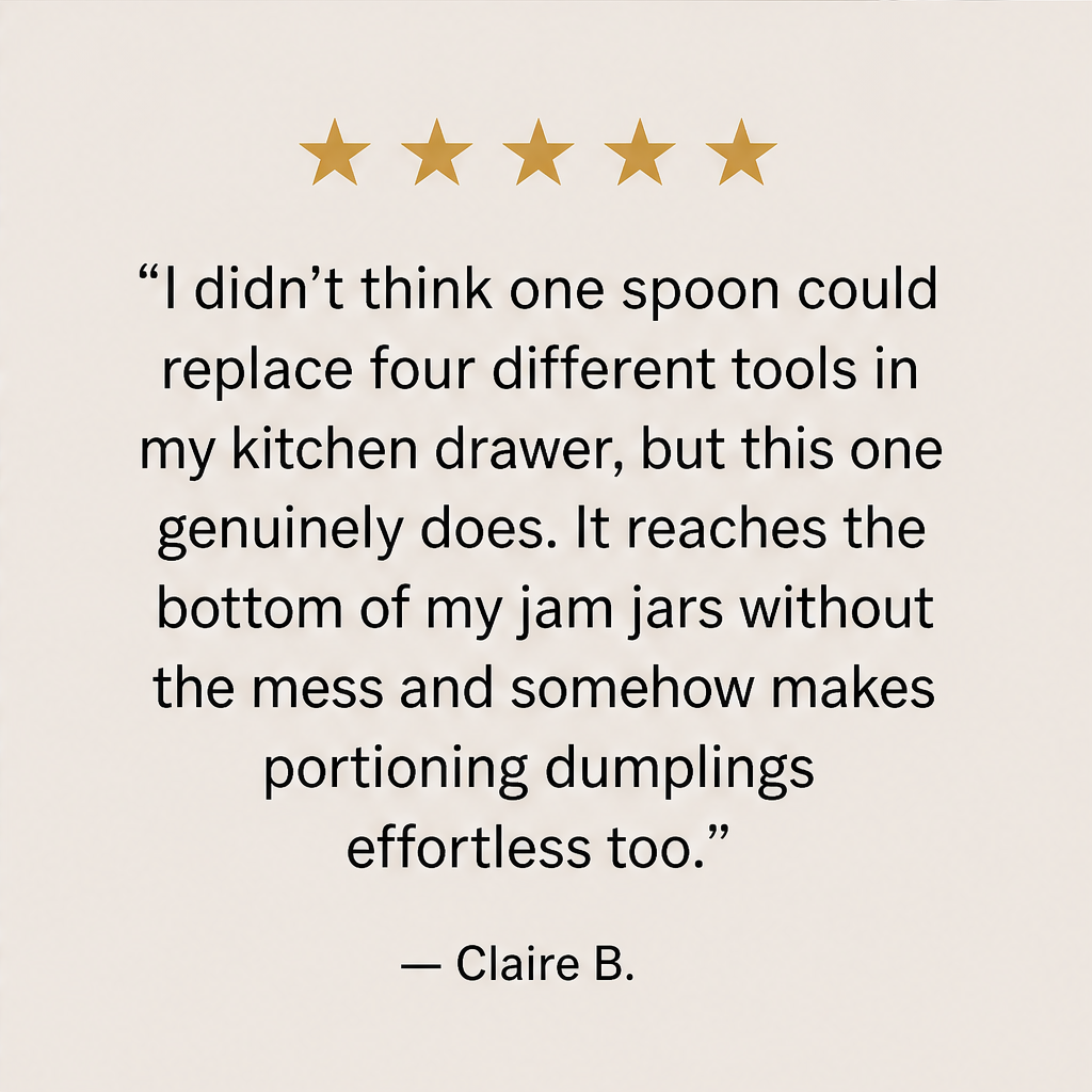 Silvane – Mirror-Polished 316L Steel Long-Handle Dessert Spoon + 50% OFF detail
