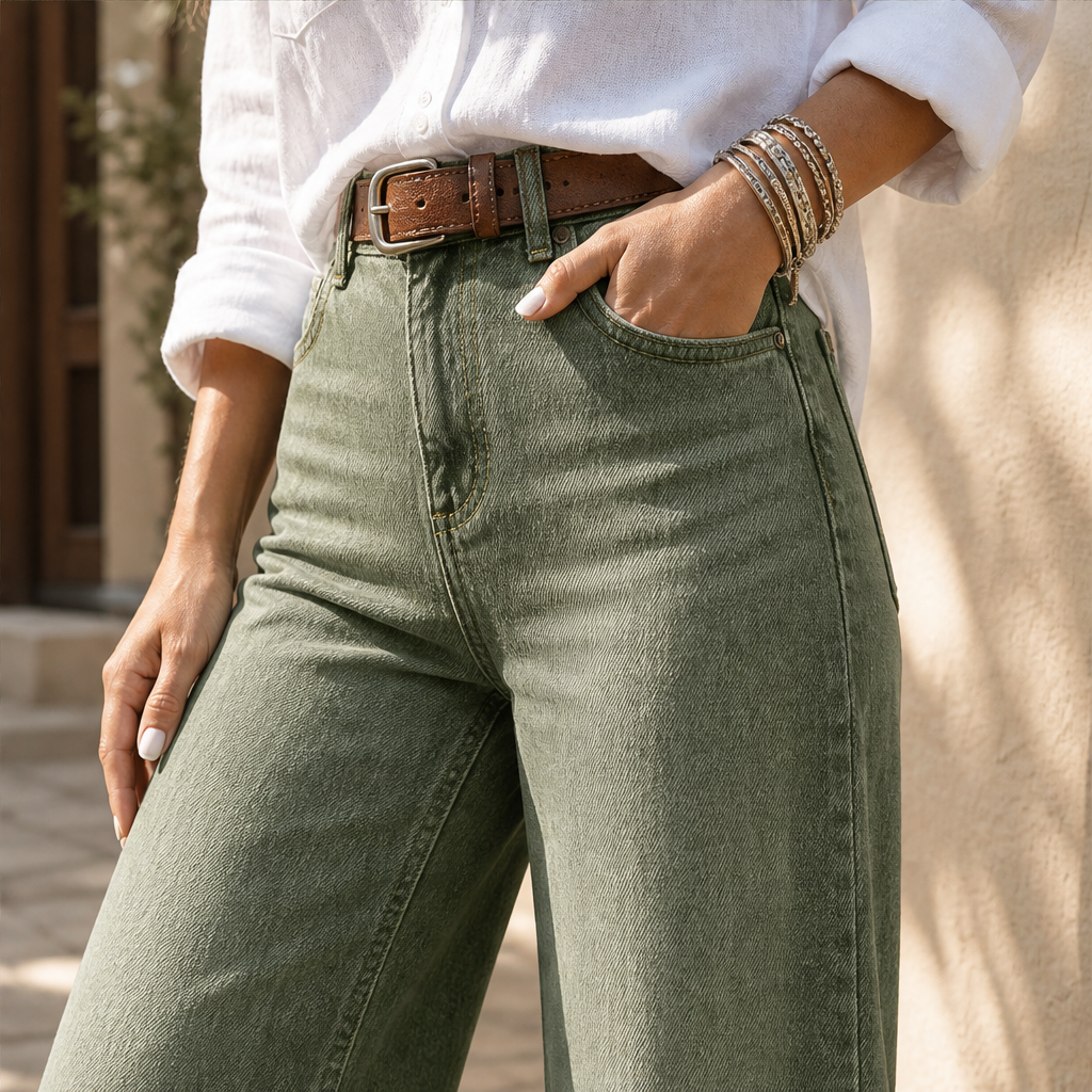 Lindenwash – Leg-Lengthening High-Rise Wide-Leg Jeans + 50% OFF features