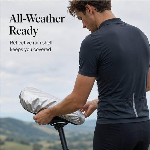 CushRide – Shock-Absorbing Gel Bike Saddle Cover features