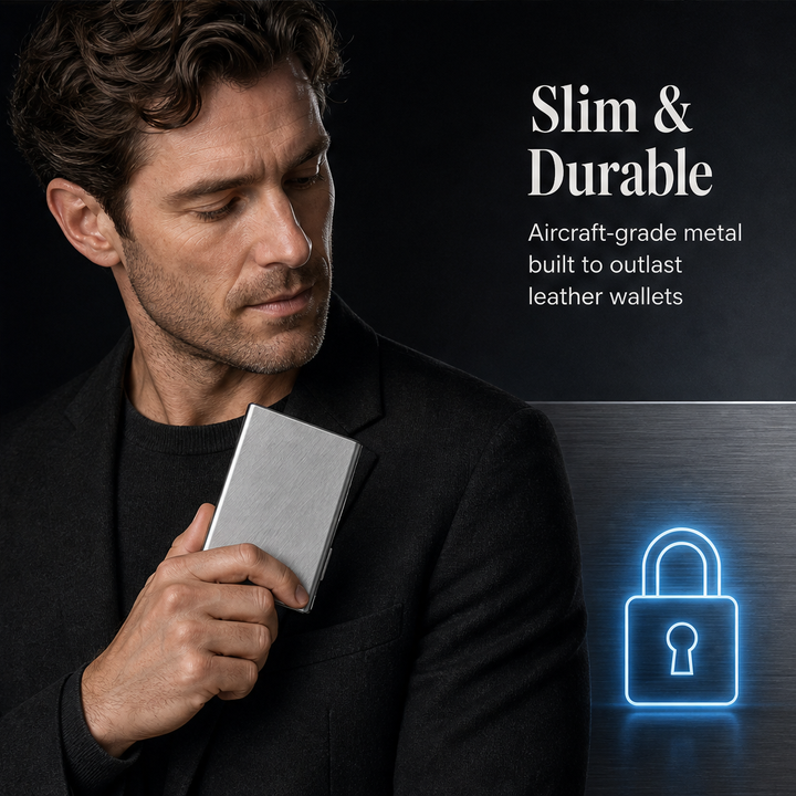 Shieldwick – RFID-Blocking Stainless Steel Card Holder + 50% OFF features