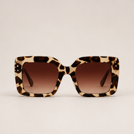 Voss Lane – Oversized Square Gradient Lens Sunglasses Tortoise