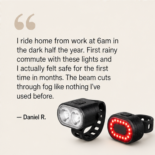 Nightforge – Dual LED Storm-Sealed Headlight and Taillight Set detail