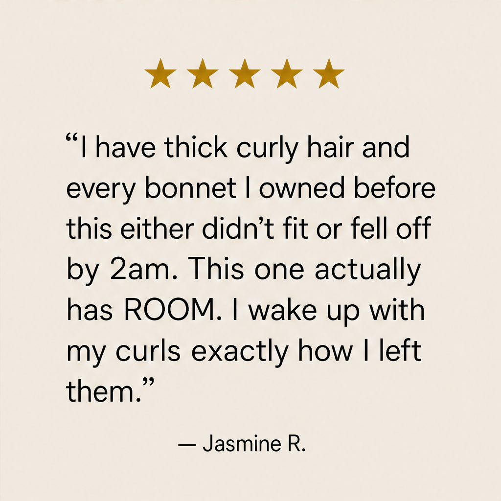 Curlanest – Roomy Mesh 3-Pack Satin-Band Hair Caps for Curls &amp; Braids + 50% OFF detail