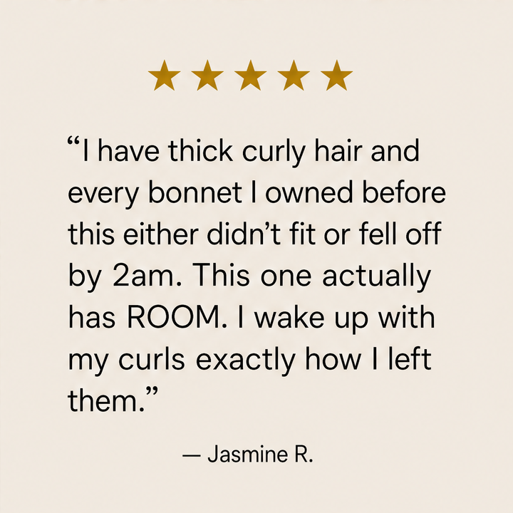 Curlanest – Roomy Mesh 3-Pack Satin-Band Hair Caps for Curls &amp; Braids + 50% OFF detail