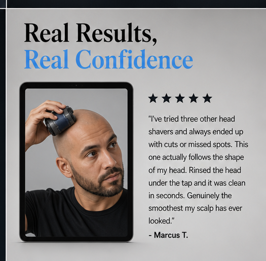 Smoothtrek – 6-Blade Floating Head, Waterproof Electric Head Shaver + 50% OFF detail