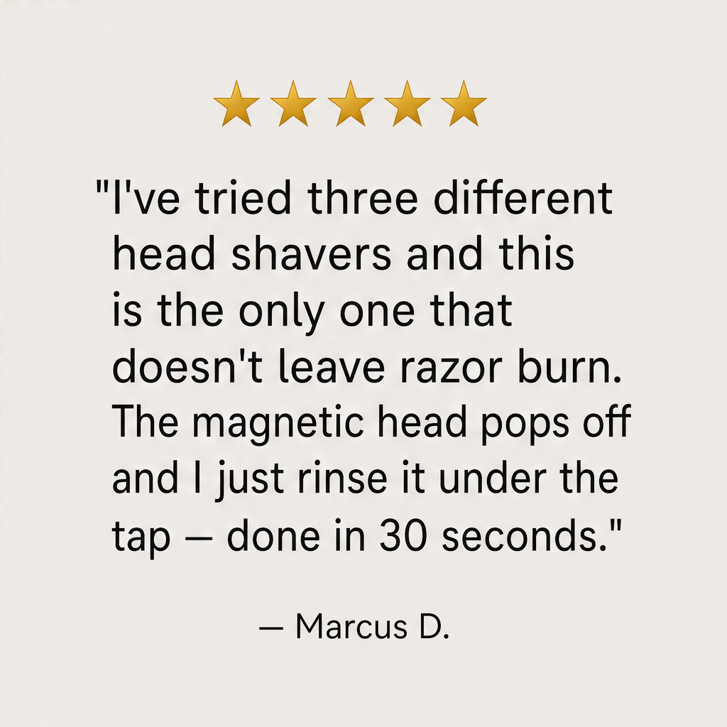 Contoura – 6-Blade Waterproof Head Shaver Kit + 50% OFF detail