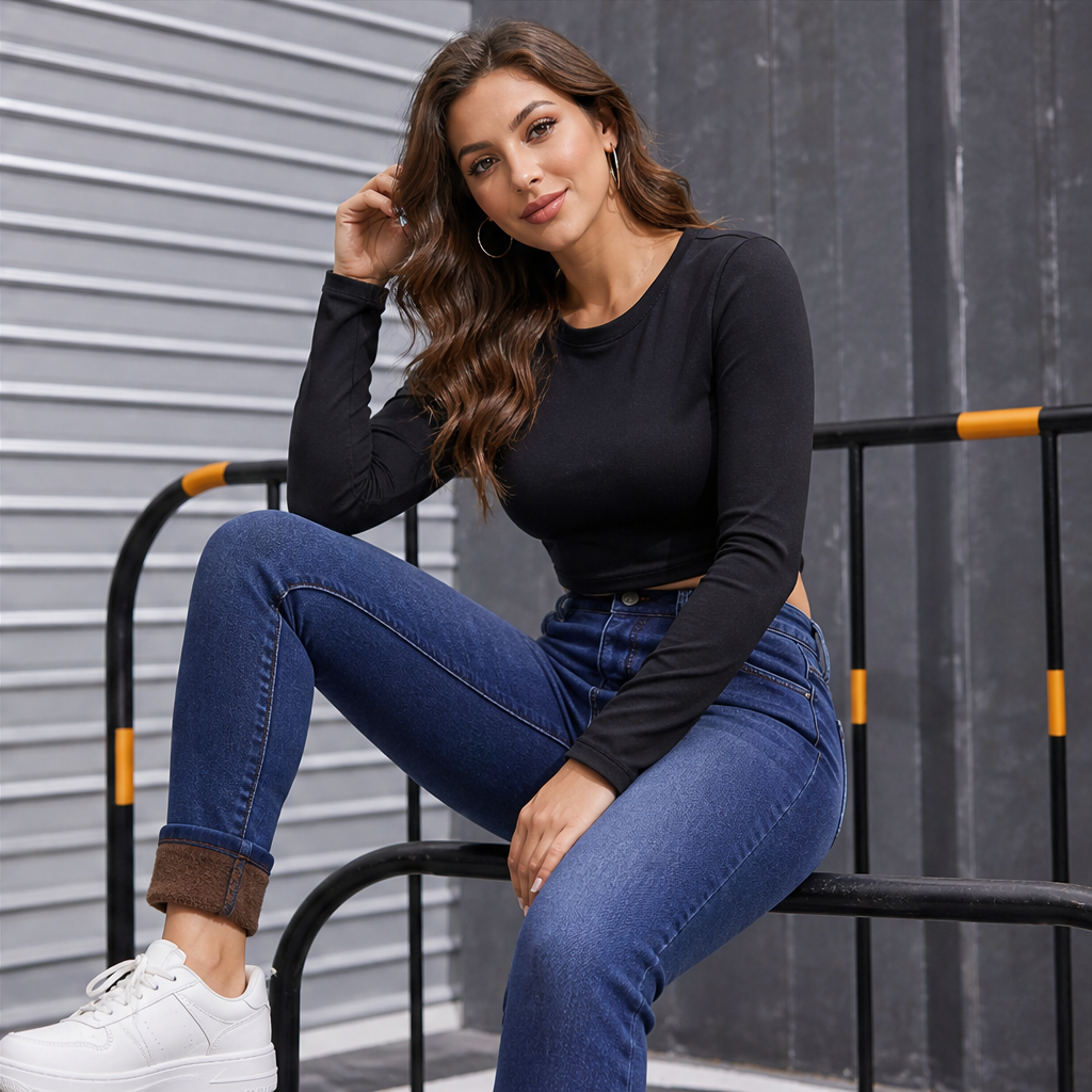 Thermayne – Plush-Lined High-Stretch Skinny Jeans + 50% OFF features