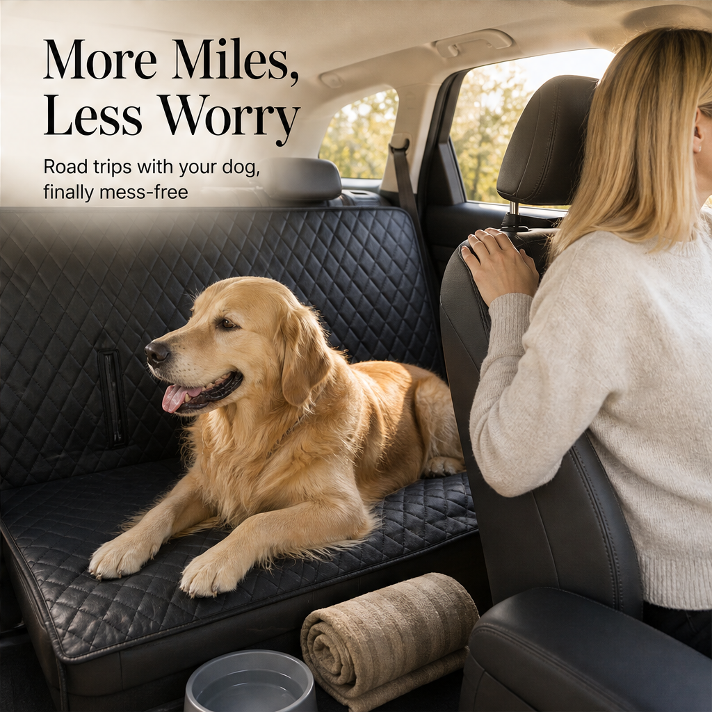 Kernow – Waterproof Split-Zip Foldable Dog Car Seat Cover + 50% OFF features