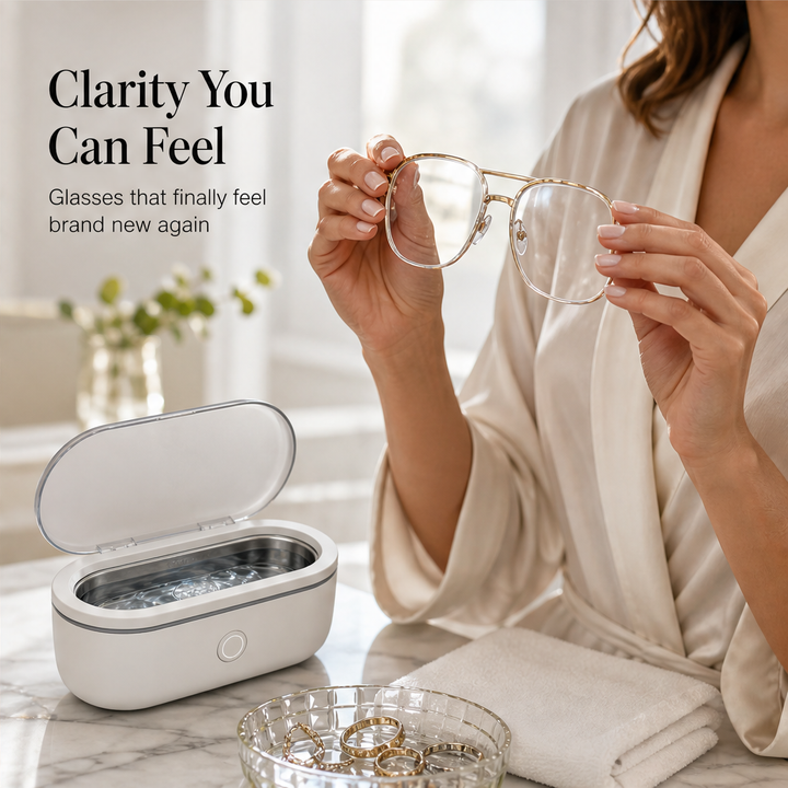 SparkleWave – 3-Minute Ultrasonic Deep Cleaner for Glasses &amp; Jewelry + 50% OFF features