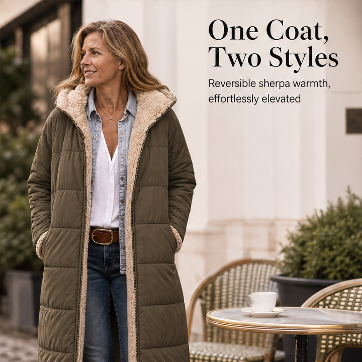 Willowmere – Reversible Sherpa-Lined Hooded Winter Coat + 50% OFF features