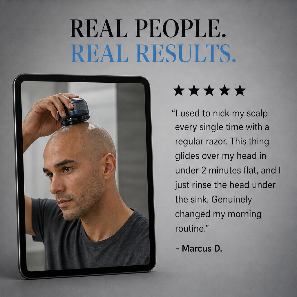 Shearlon – 6-Blade Floating Head Rechargeable Head Shaver + 50% OFF detail