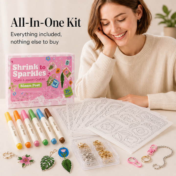 Bloomcraft Studio – Color, Bake &amp; Shrink Charm Making Craft Kit + 50% OFF features