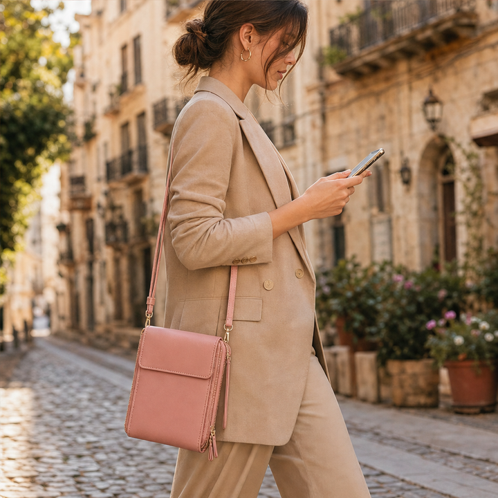 Sablewick – RFID-Blocking Touchscreen Crossbody Wallet Bag + 50% OFF features