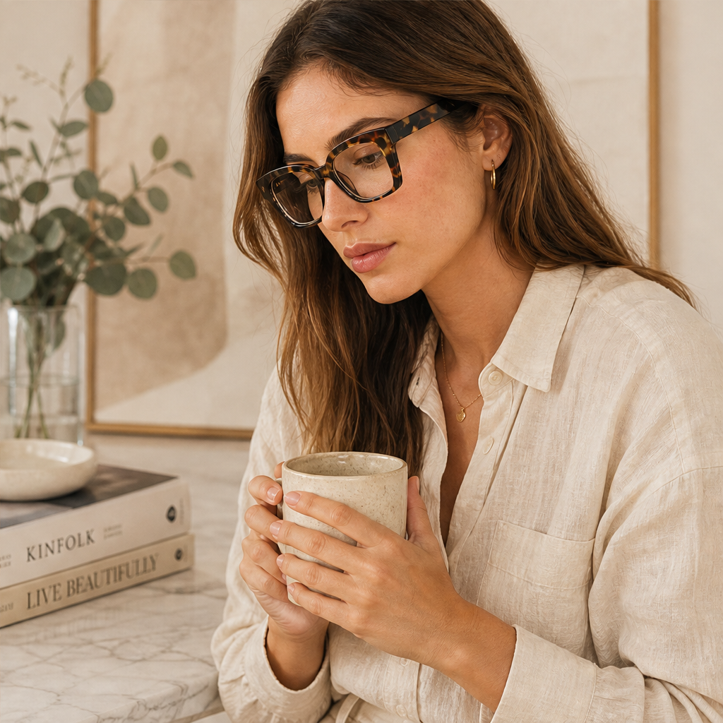 Amberloe – Blue Light Blocking Oversized Square Reading Glasses + 50% OFF features