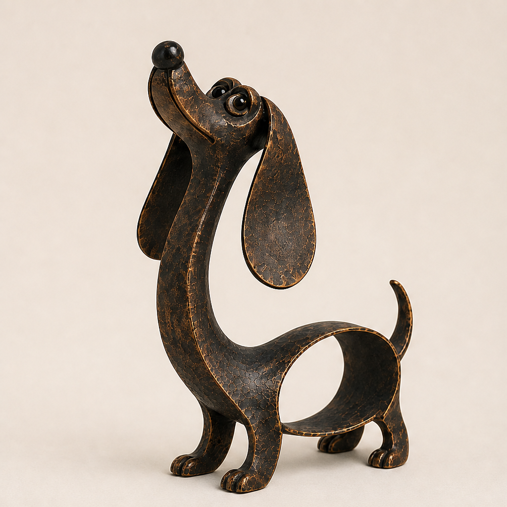 Bronzewick – Handcrafted Vintage Patina Dachshund Sculpture + 50% OFF Bronze