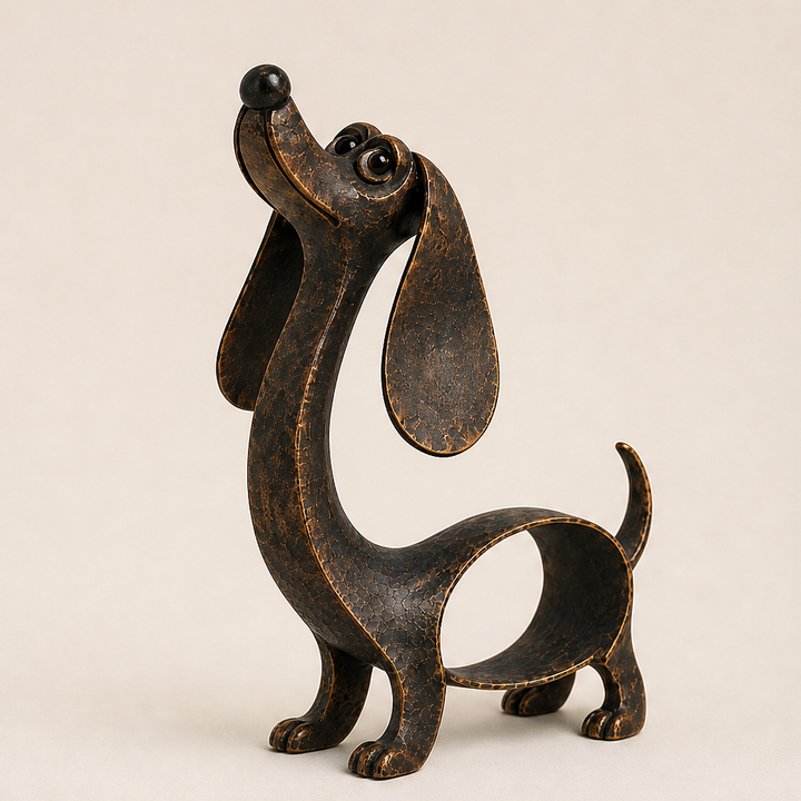 Bronzewick – Handcrafted Vintage Patina Dachshund Sculpture + 50% OFF Bronze