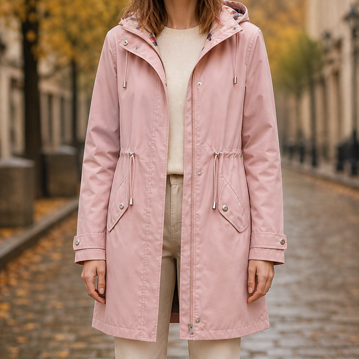 Rainholt – Waterproof Windproof Hooded Trench Coat + 50% OFF Pink