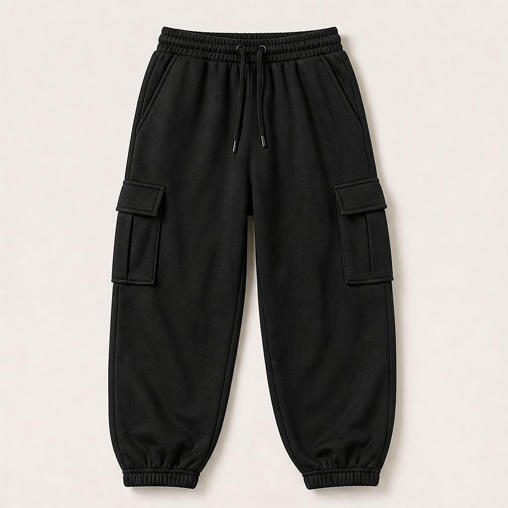 Fernbrook – Fleece-Lined Camo Jogger Cargo Pants + 50% OFF Black