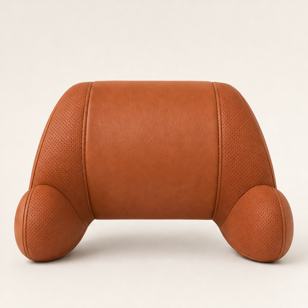 Nuvora – Memory Foam 3D Neck Support Car Headrest Pillow + 50% OFF Cognac