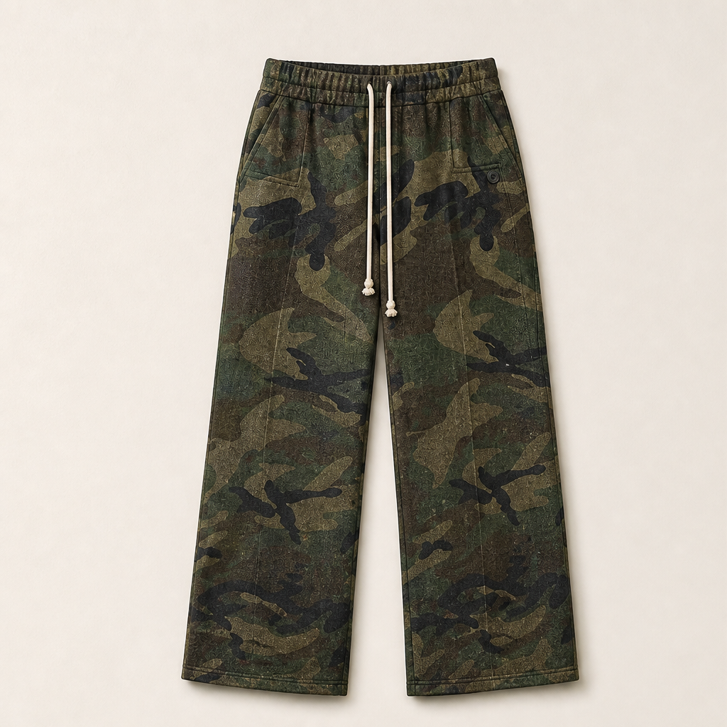Ridgewick – Relaxed Fit Camouflage Drawstring Pants + 50% OFF Green