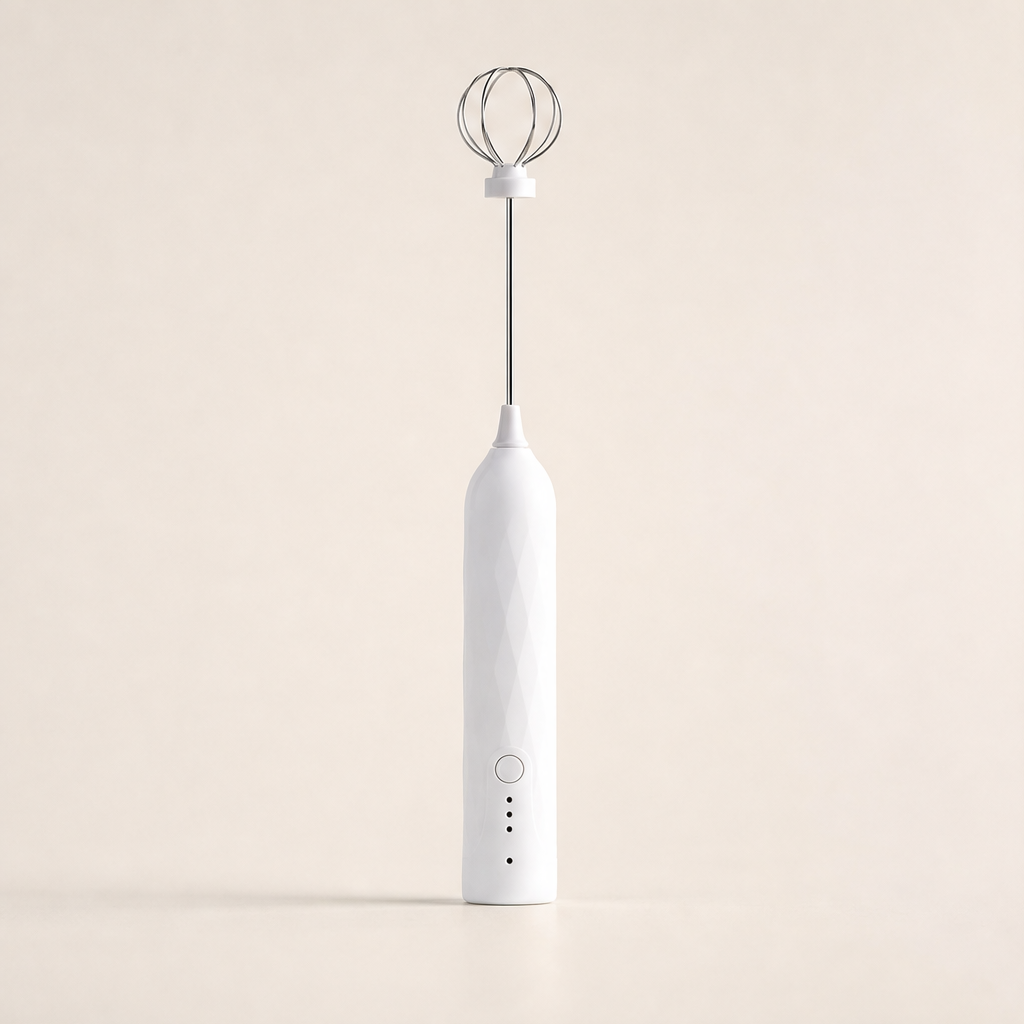 Frothelle – 3-Speed USB Rechargeable Handheld Milk Frother + 50% OFF White