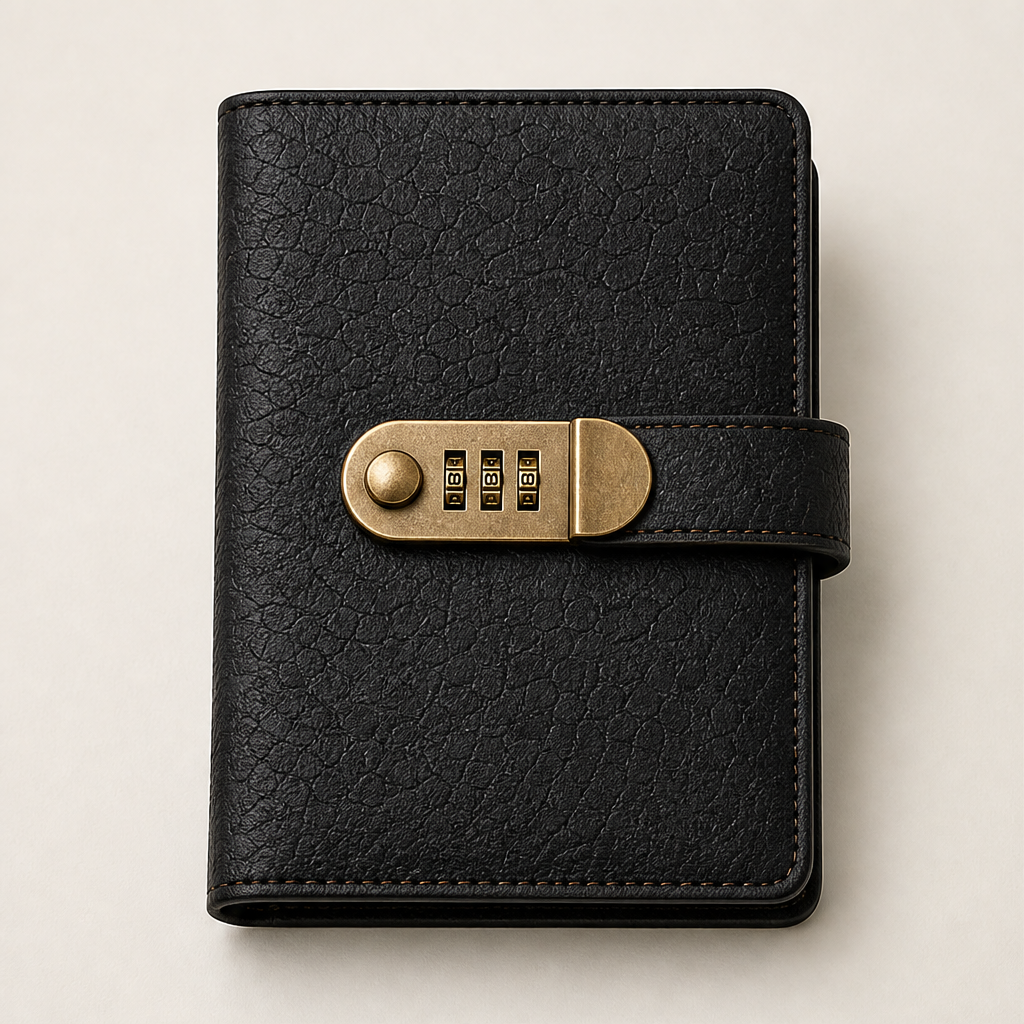 Lockfold – Combination Lock, 100-Slot Currency Collector Album + 50% OFF Black