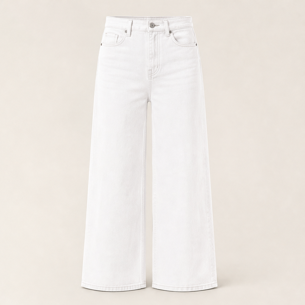 Lindenwash – Leg-Lengthening High-Rise Wide-Leg Jeans + 50% OFF White