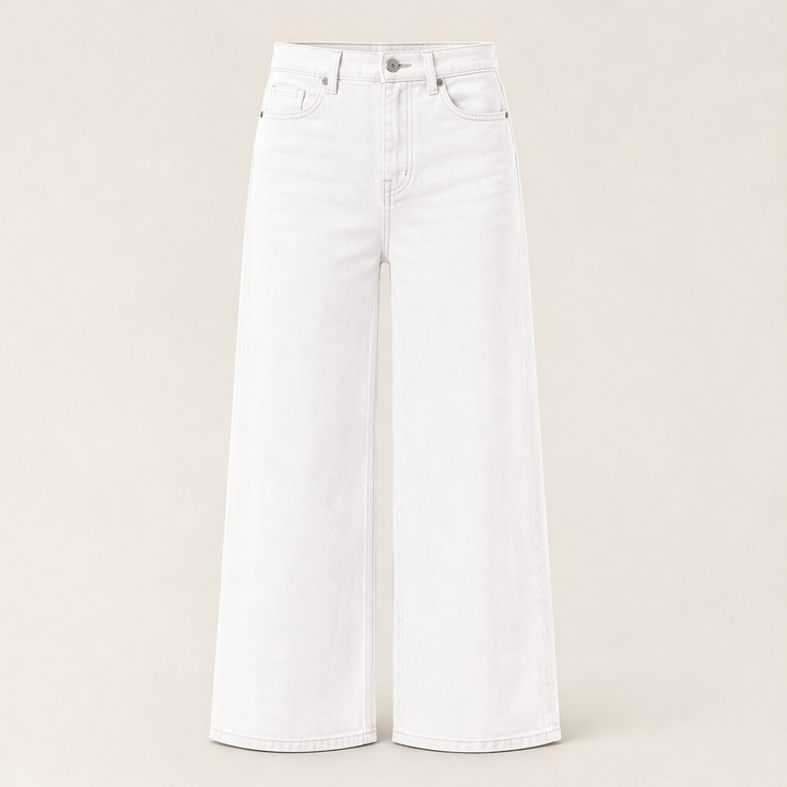 Lindenwash – Leg-Lengthening High-Rise Wide-Leg Jeans + 50% OFF White
