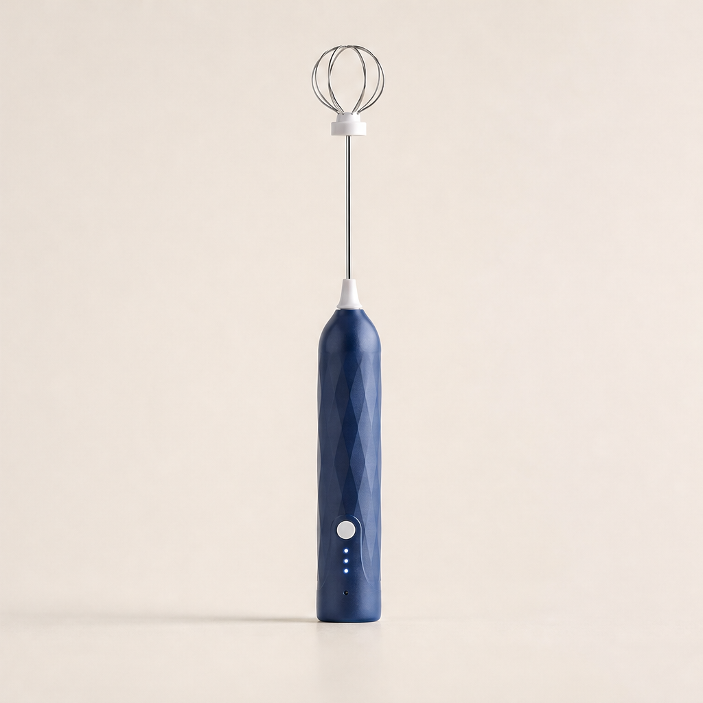 Frothelle – 3-Speed USB Rechargeable Handheld Milk Frother + 50% OFF Navy