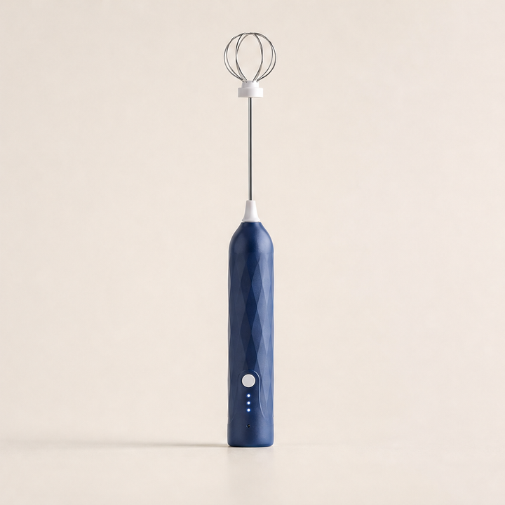 Frothelle – 3-Speed USB Rechargeable Handheld Milk Frother + 50% OFF Navy