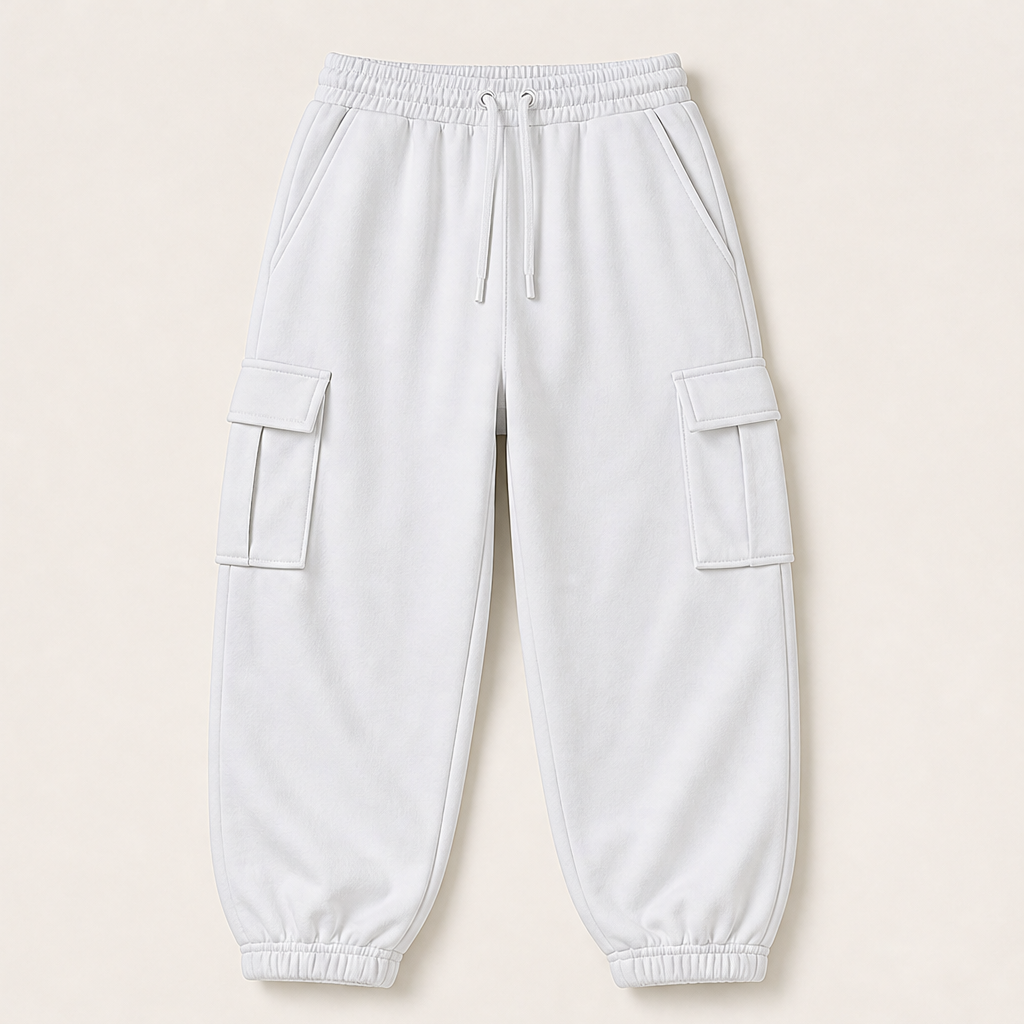 Fernbrook – Fleece-Lined Camo Jogger Cargo Pants + 50% OFF White