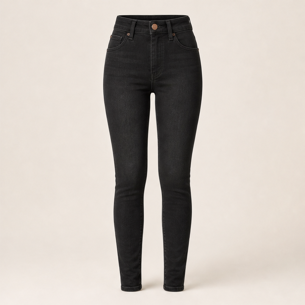 Denwick – High-Waist Stretch Skinny Jeans + 50% OFF Black