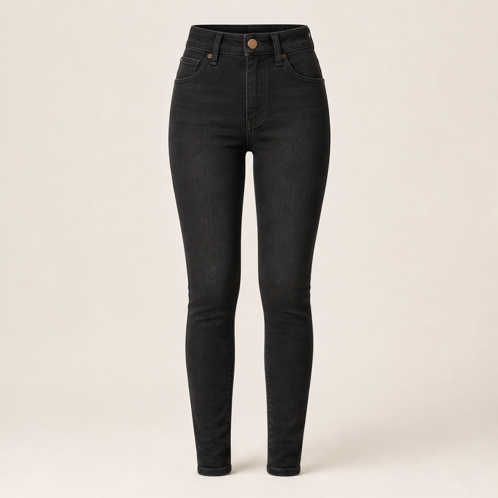 Denwick – High-Waist Stretch Skinny Jeans + 50% OFF Black