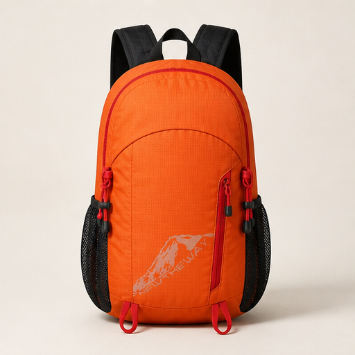 Trekvale – Foldable Waterproof 20-35L Camping Backpack Orange