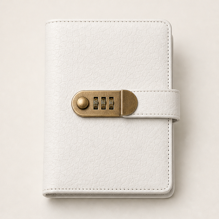Lockfold – Combination Lock, 100-Slot Currency Collector Album + 50% OFF White