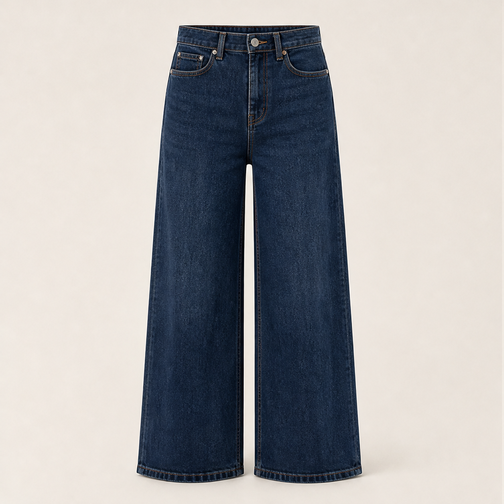Lindenwash – Leg-Lengthening High-Rise Wide-Leg Jeans + 50% OFF Navy