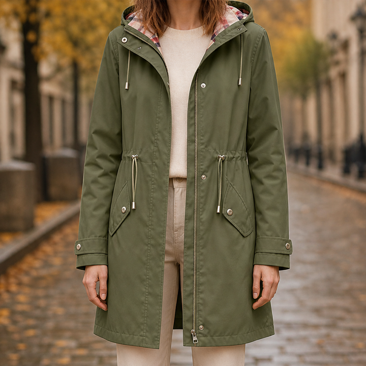Rainholt – Waterproof Windproof Hooded Trench Coat + 50% OFF Olive
