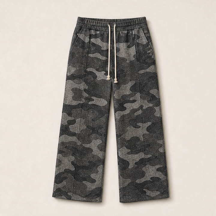 Ridgewick – Relaxed Fit Camouflage Drawstring Pants + 50% OFF Grey