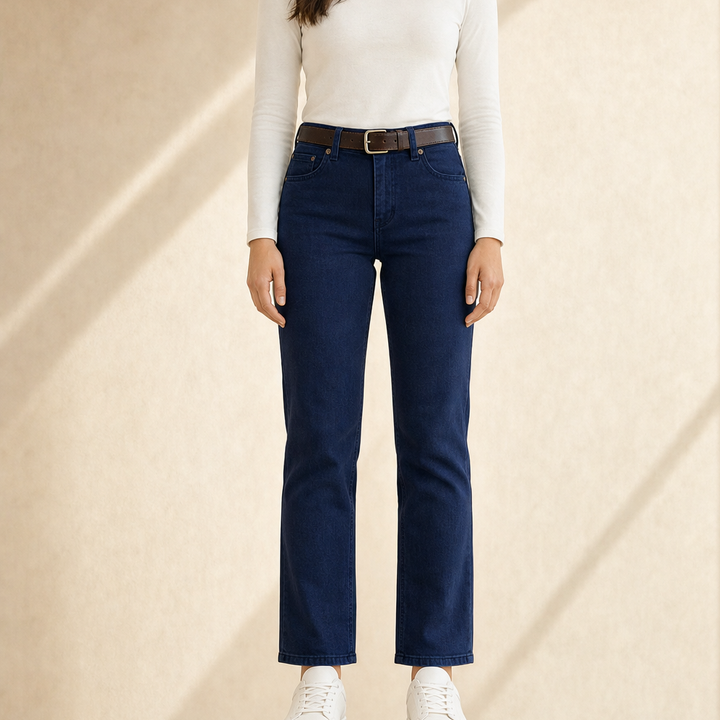 Verdelane – Stretch Slim Fit Corduroy-Style Jeans + 50% OFF Navy