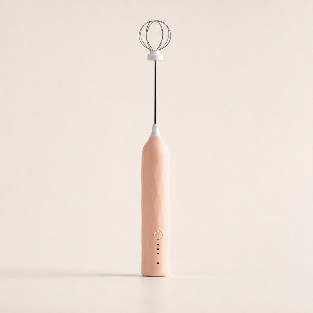 Frothelle – 3-Speed USB Rechargeable Handheld Milk Frother + 50% OFF Peach