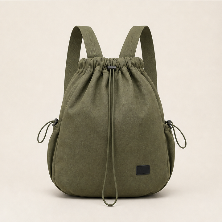 Cordelli – Slouchy Three-Way Drawstring Tote Backpack + 50% OFF Olive Green