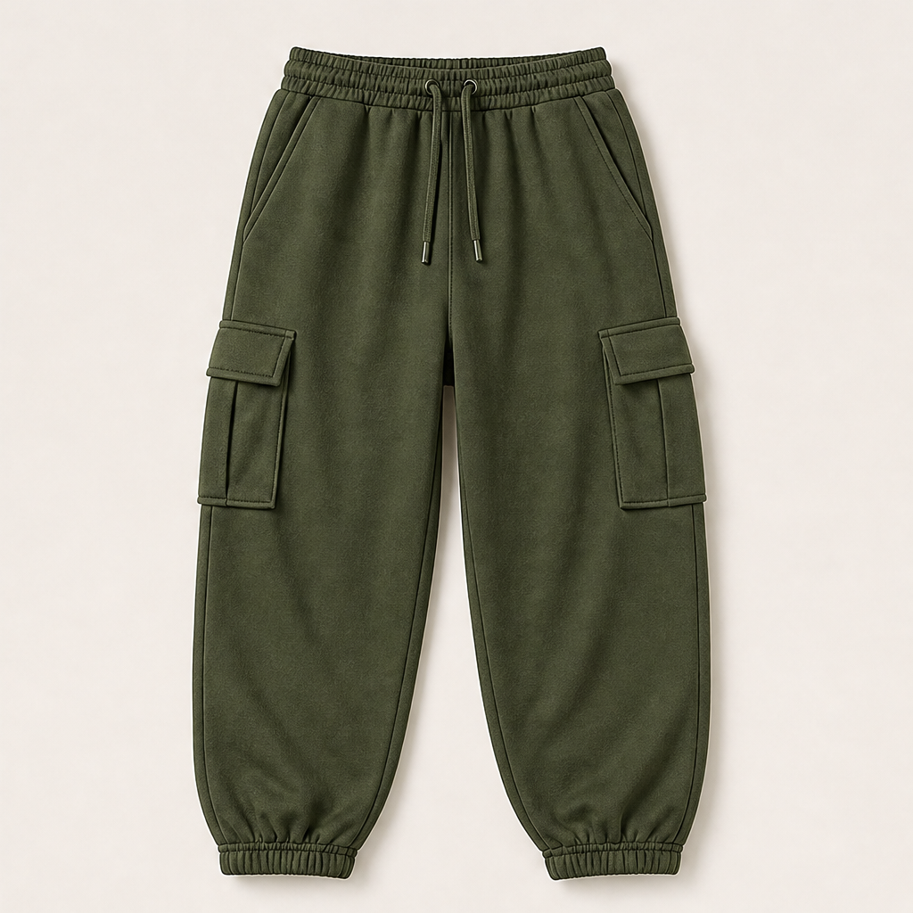 Fernbrook – Fleece-Lined Camo Jogger Cargo Pants + 50% OFF Olive Green