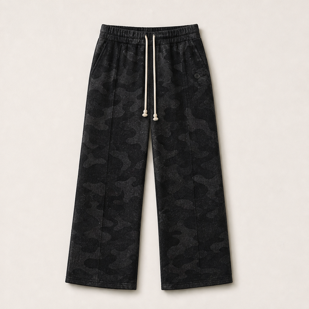 Ridgewick – Relaxed Fit Camouflage Drawstring Pants + 50% OFF Black