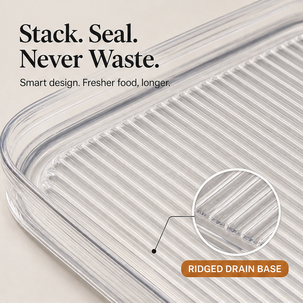 Stackwell – Airtight Stacking Fridge Storage Containers with Lid + 50% OFF features