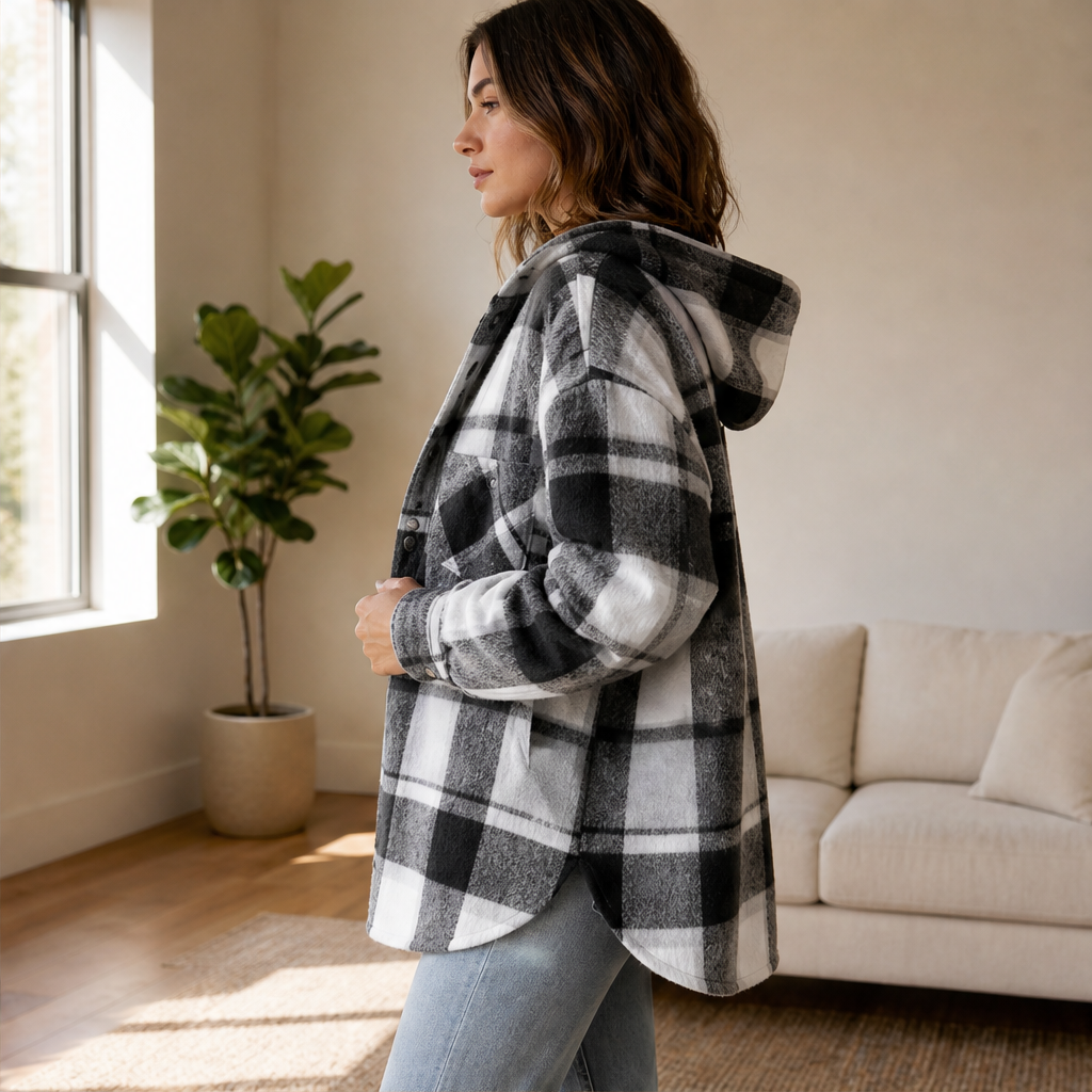Hearthfold – Cozy Plaid Sherpa-Lined Hooded Jacket + 50% OFF lifestyle