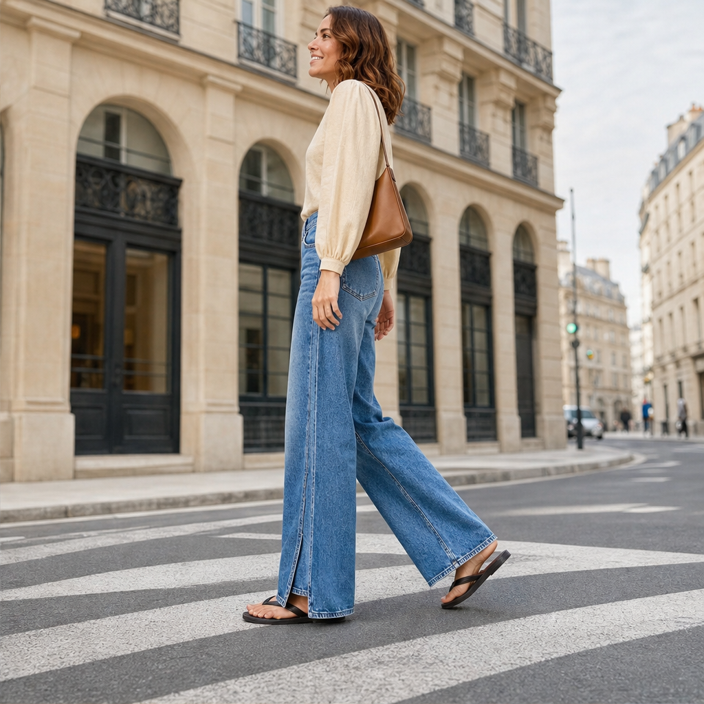 Millcroft – High-Rise Stretch Denim Wide-Leg Jeans + 50% OFF lifestyle