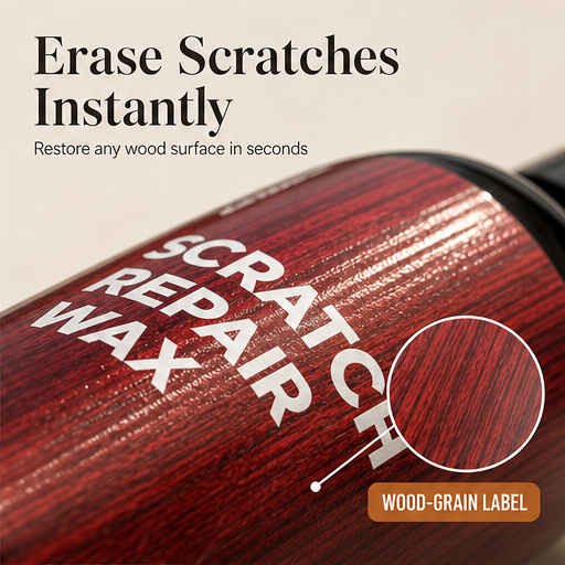 Grainrestor – Instant Scratch &amp; Scuff Repair Wax for Wood features