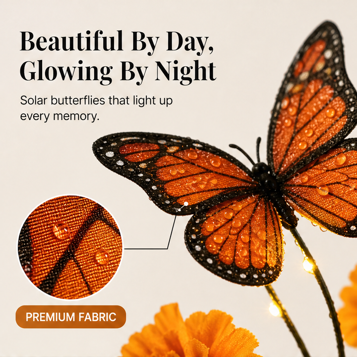 Amberwick – Solar Marigold &amp; Butterfly Memorial Garden Light + 50% OFF features