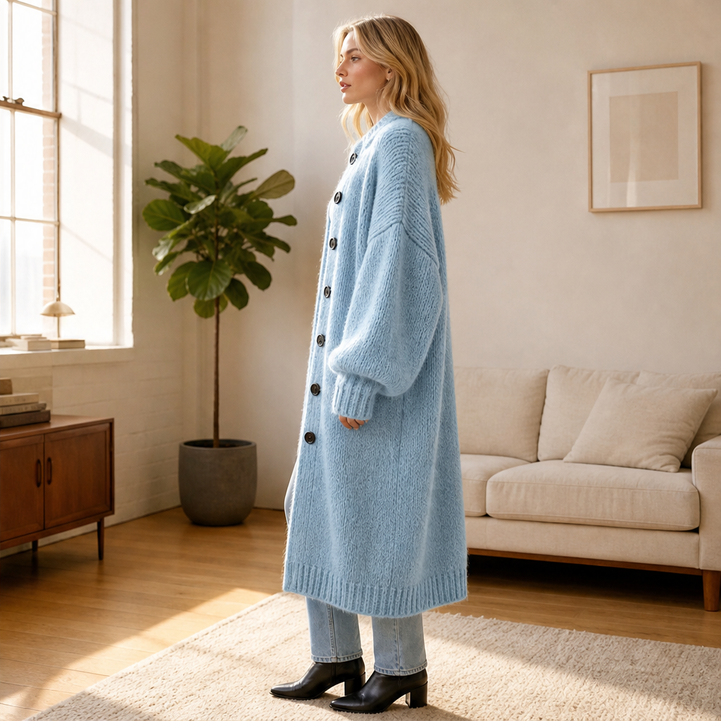 Fernloom – Oversized Chunky Knit Long Cardigan Coat + 50% OFF lifestyle